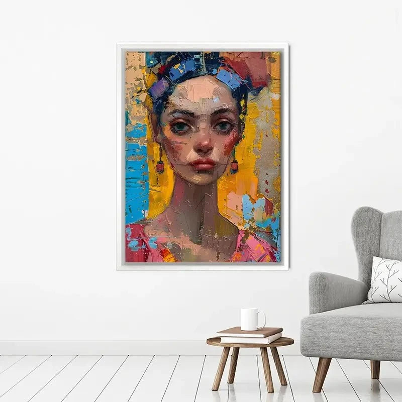 Girl With Colourful Hair Canvas Print Girl With Colourful Hair Canvas Print wall art product Elena Avanesova