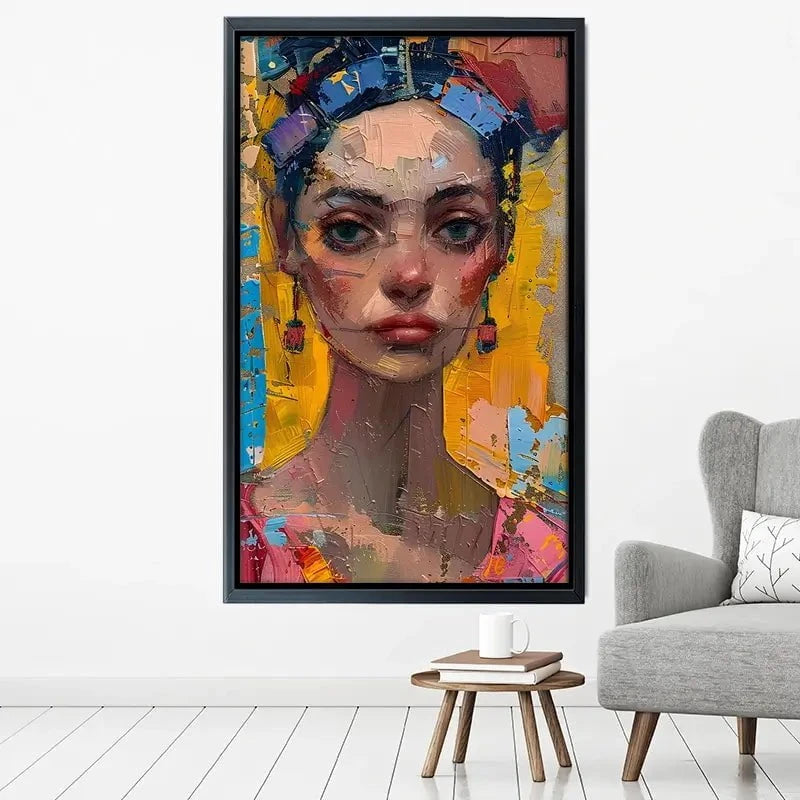 Girl With Colourful Hair Canvas Print Girl With Colourful Hair Canvas Print wall art product Elena Avanesova