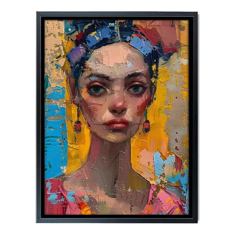 Girl With Colourful Hair Canvas Print Girl With Colourful Hair Canvas Print wall art product Elena Avanesova