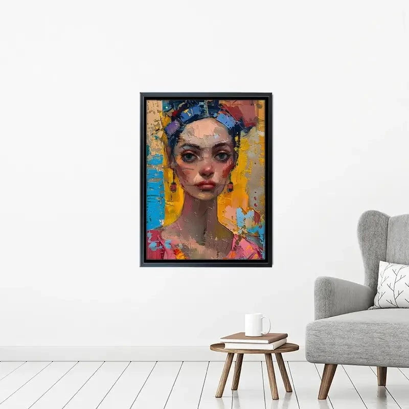 Girl With Colourful Hair Canvas Print Girl With Colourful Hair Canvas Print wall art product Elena Avanesova