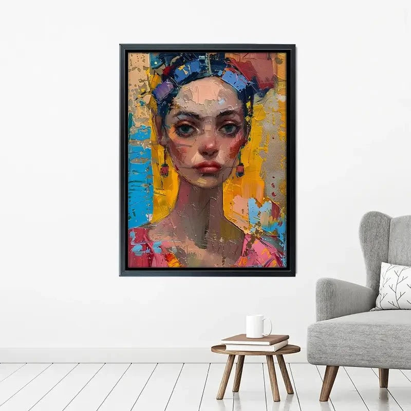 Girl With Colourful Hair Canvas Print Girl With Colourful Hair Canvas Print wall art product Elena Avanesova