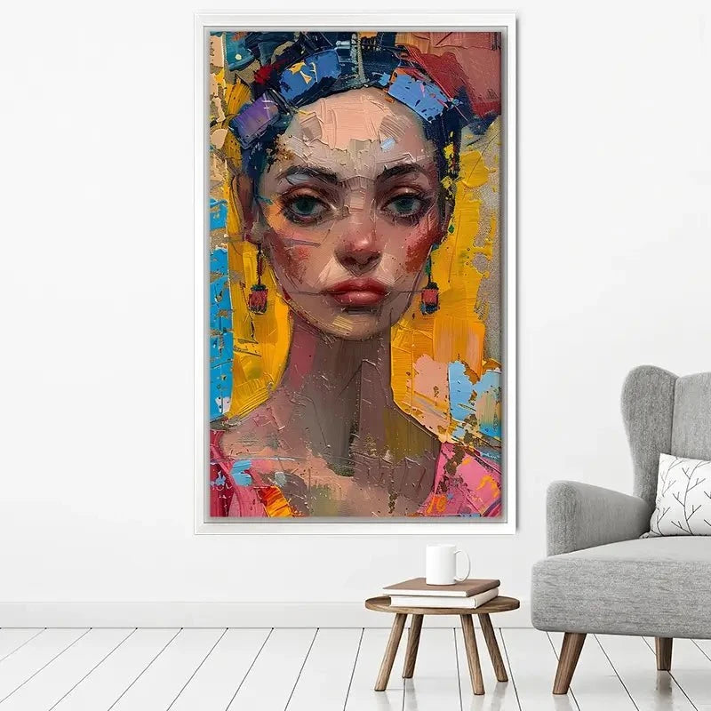 Girl With Colourful Hair Canvas Print Girl With Colourful Hair Canvas Print wall art product Elena Avanesova