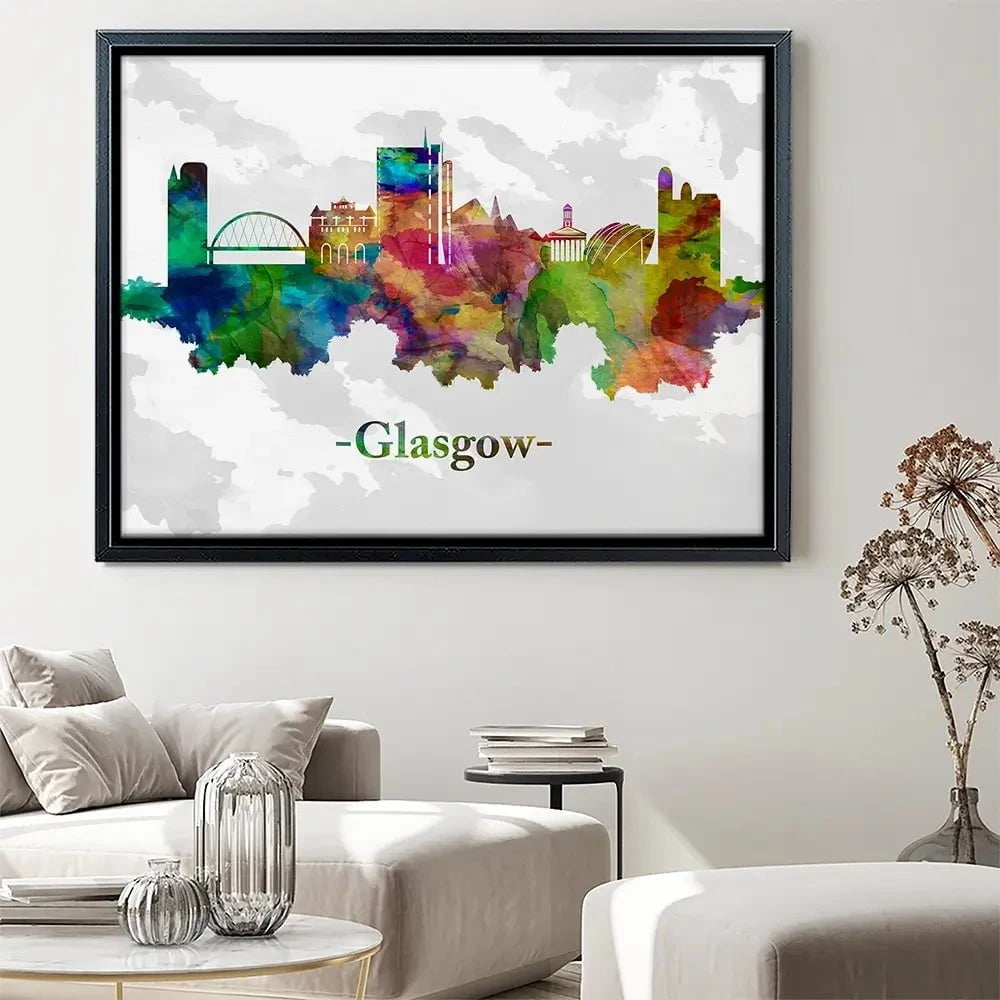 Glasgow In Colour Canvas Print Glasgow In Colour Canvas Print wall art product Towseef Dar / Shutterstock