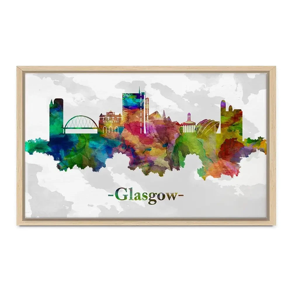 Glasgow In Colour Canvas Print Glasgow In Colour Canvas Print wall art product Towseef Dar / Shutterstock