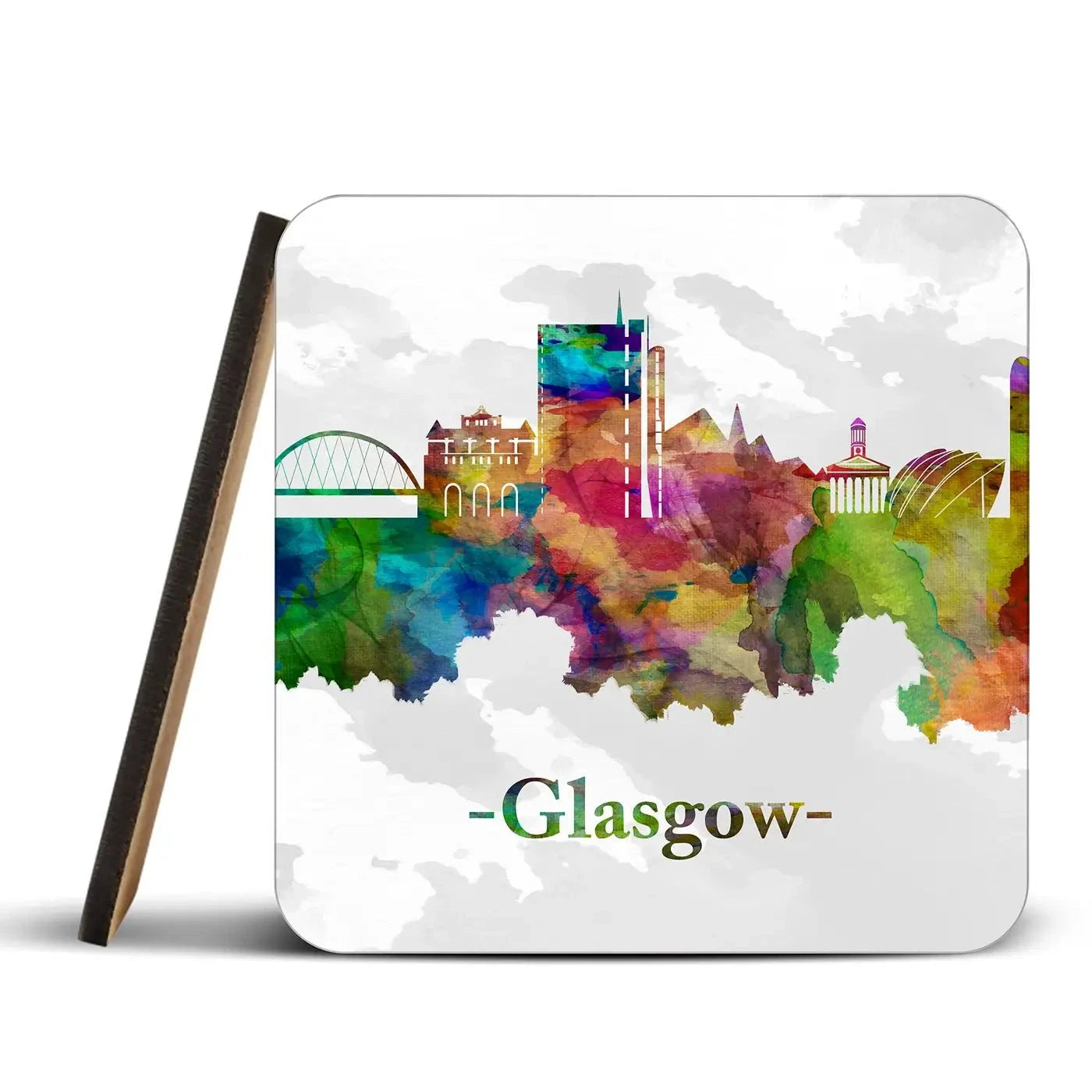 Glasgow In Colour Coaster Set Rainbow Soul Tree Coaster Set | Rainbow Soul Tree Art Coasters wall art product Towseef Dar / Shutterstock