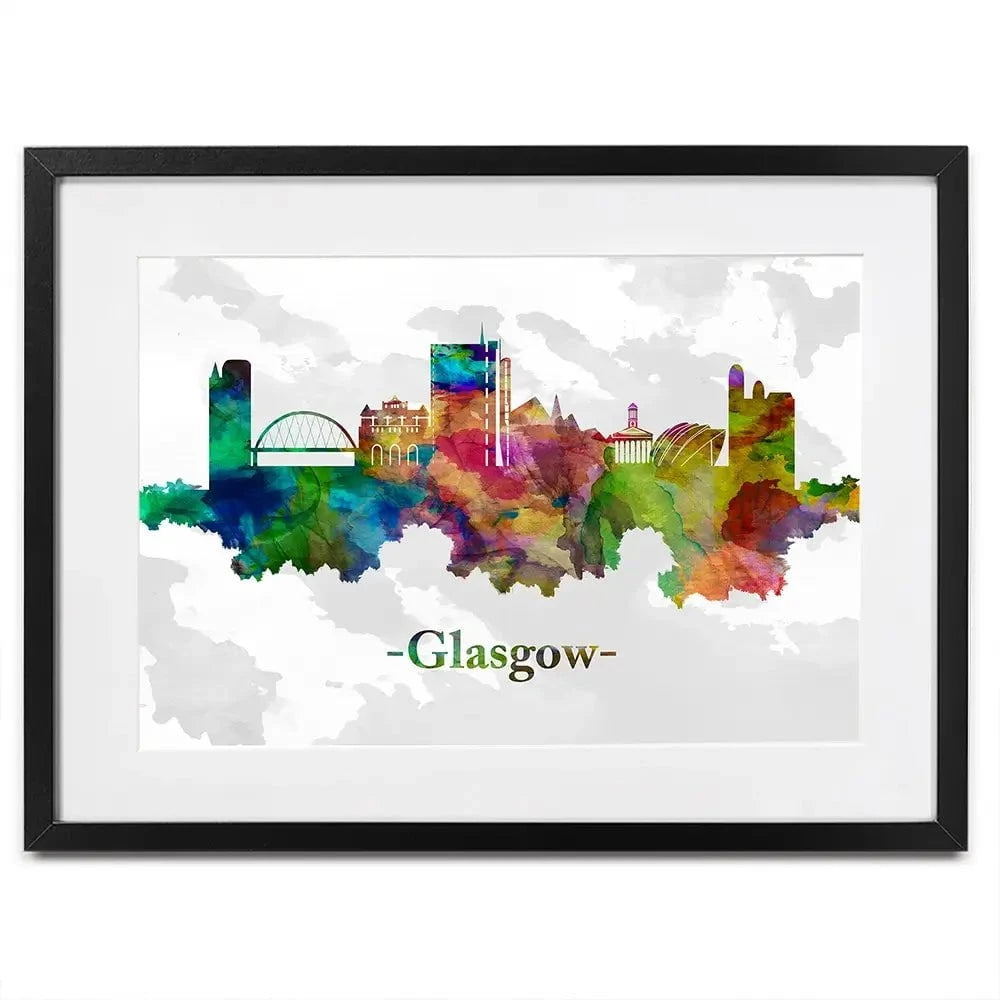 Glasgow In Colour Framed Art Print Glasgow In Colour Framed Art Print wall art product Towseef Dar / Shutterstock