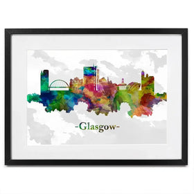 Glasgow In Colour Framed Art Print Glasgow In Colour Framed Art Print wall art product Towseef Dar / Shutterstock