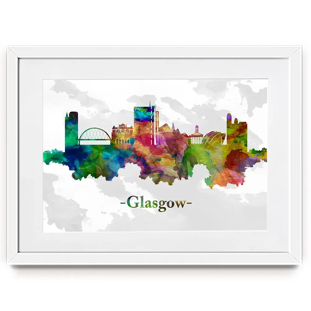 Glasgow In Colour Framed Art Print Glasgow In Colour Framed Art Print wall art product Towseef Dar / Shutterstock