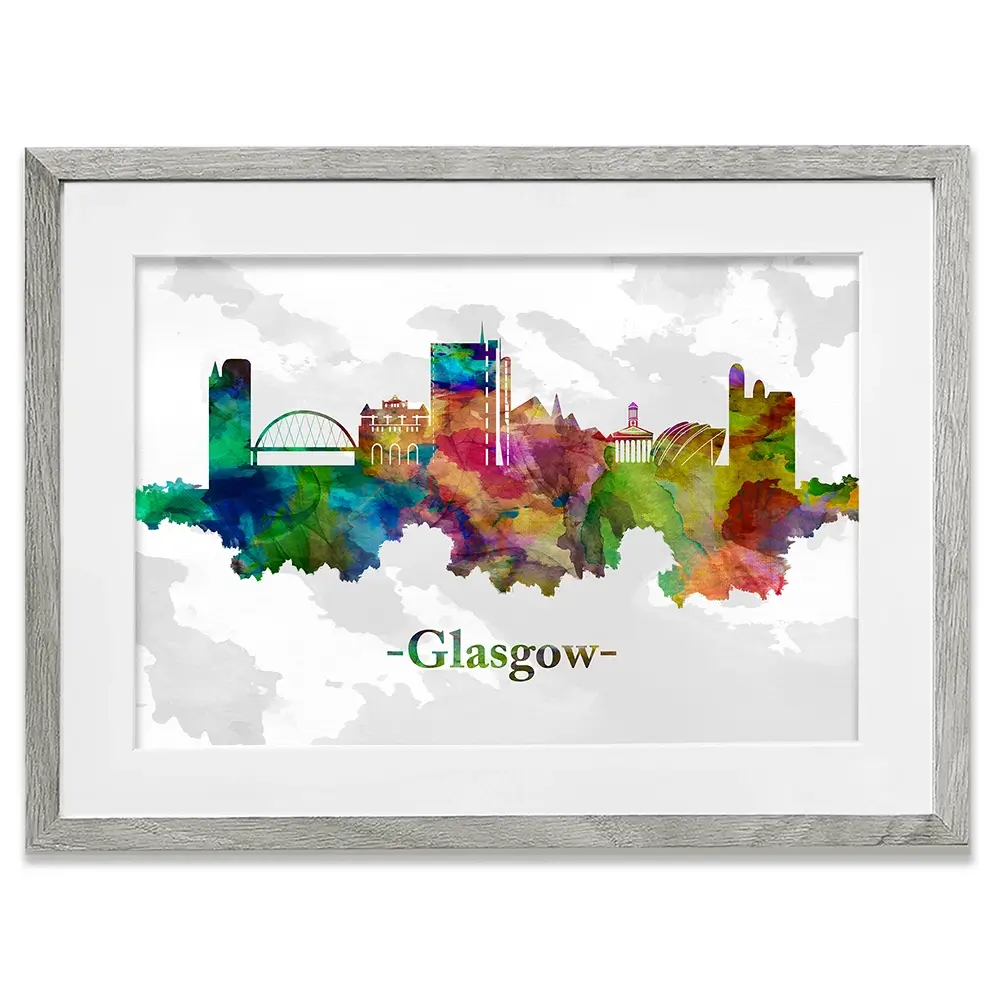 Glasgow In Colour Framed Art Print Glasgow In Colour Framed Art Print wall art product Towseef Dar / Shutterstock