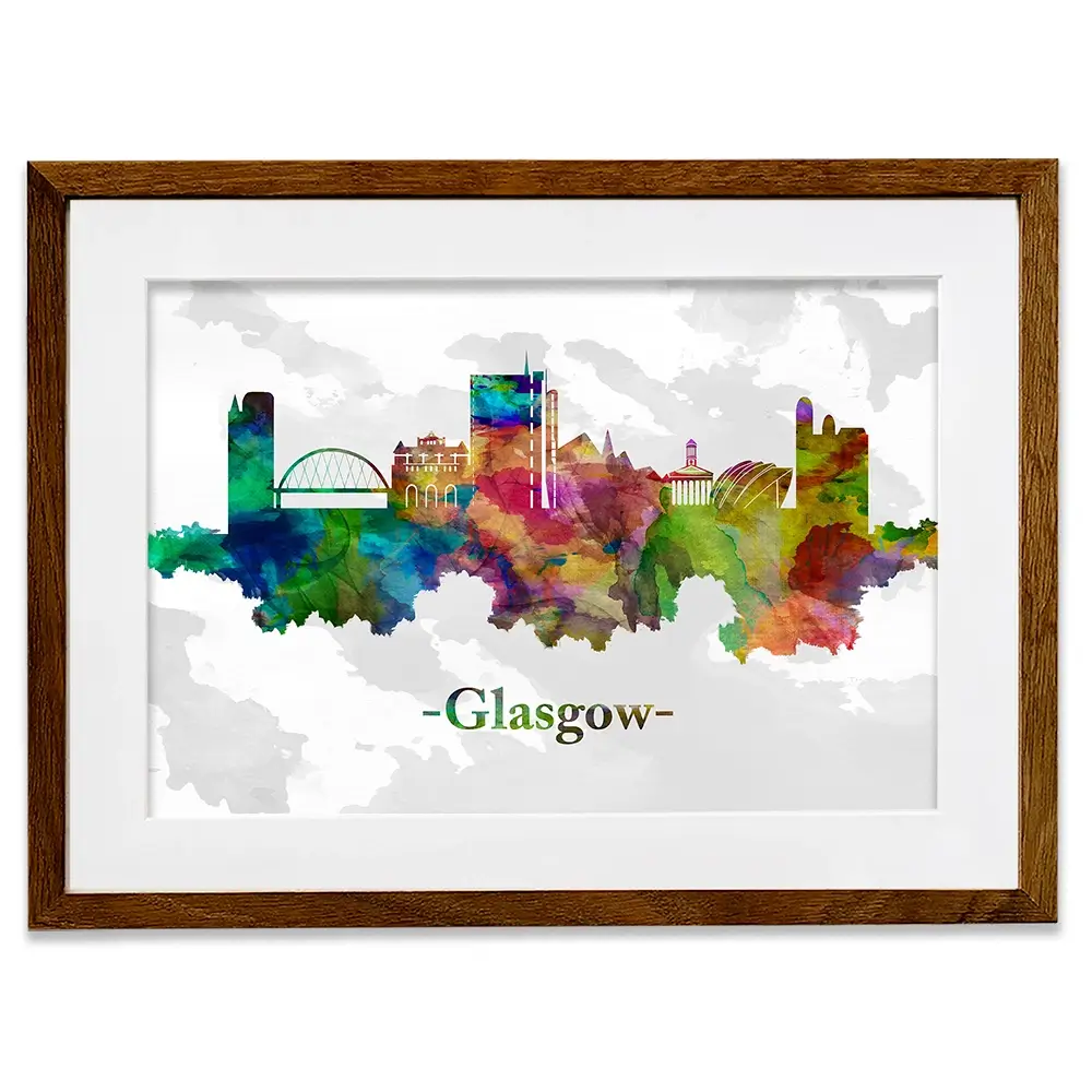 Glasgow In Colour Framed Art Print Glasgow In Colour Framed Art Print wall art product Towseef Dar / Shutterstock