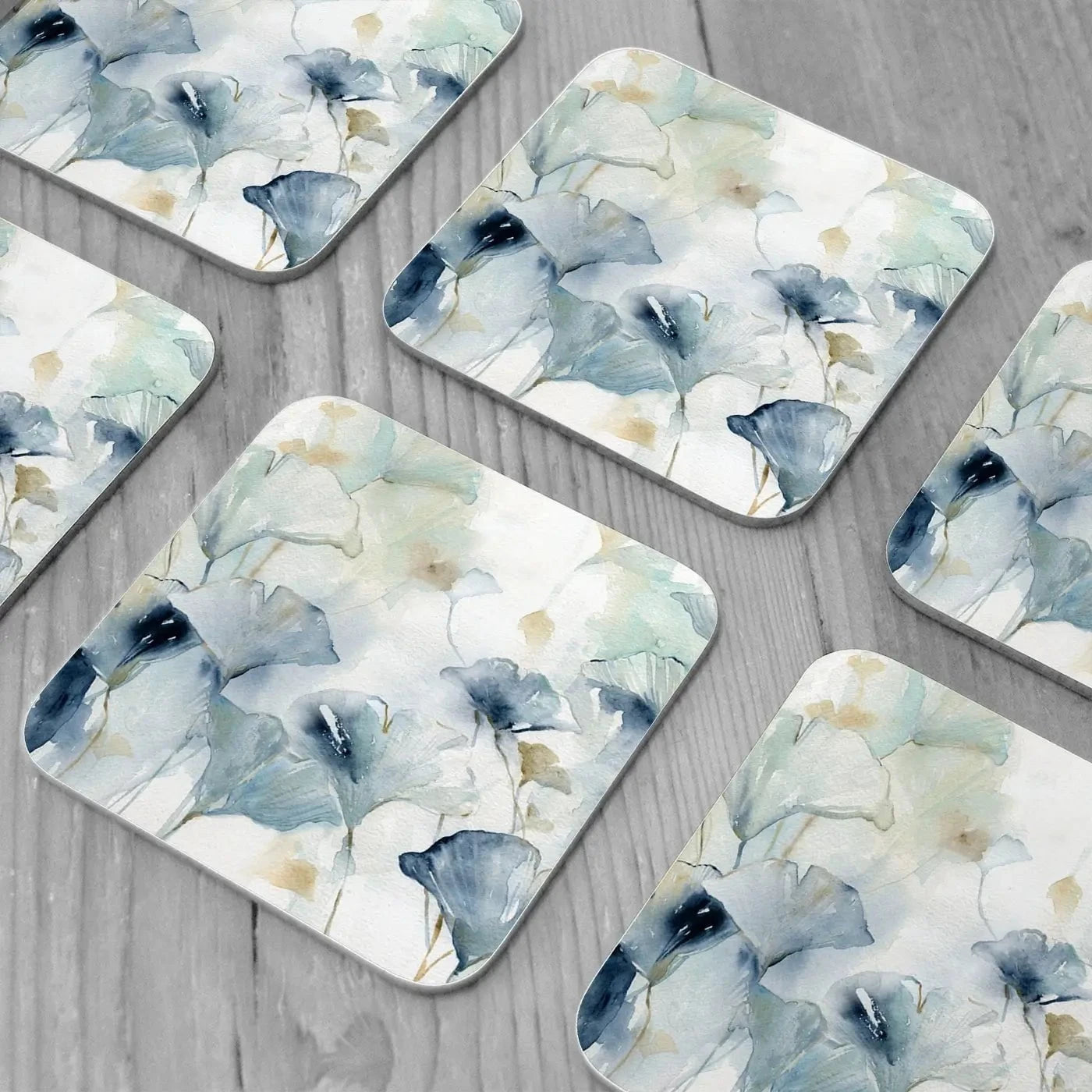 Glorious Ginkgo Coaster Set Rainbow Soul Tree Coaster Set | Rainbow Soul Tree Art Coasters wall art product Carol Robinson