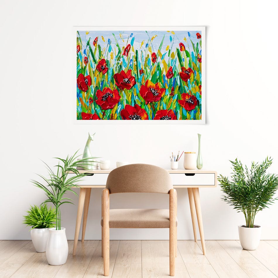 Glorious Poppies Art Print wall art product / Shutterstock
