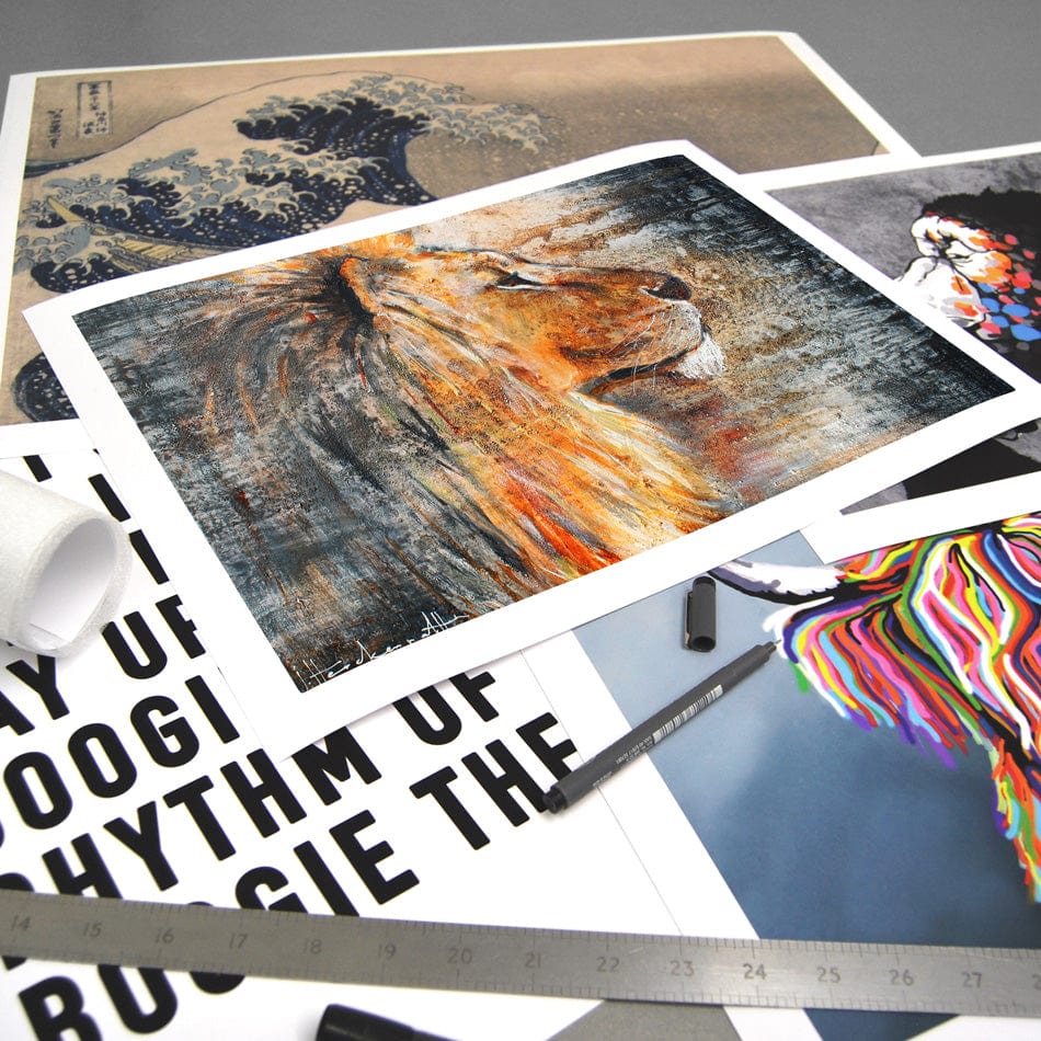 Glowing Lion Art Print wall art product Studio Paint-Ing