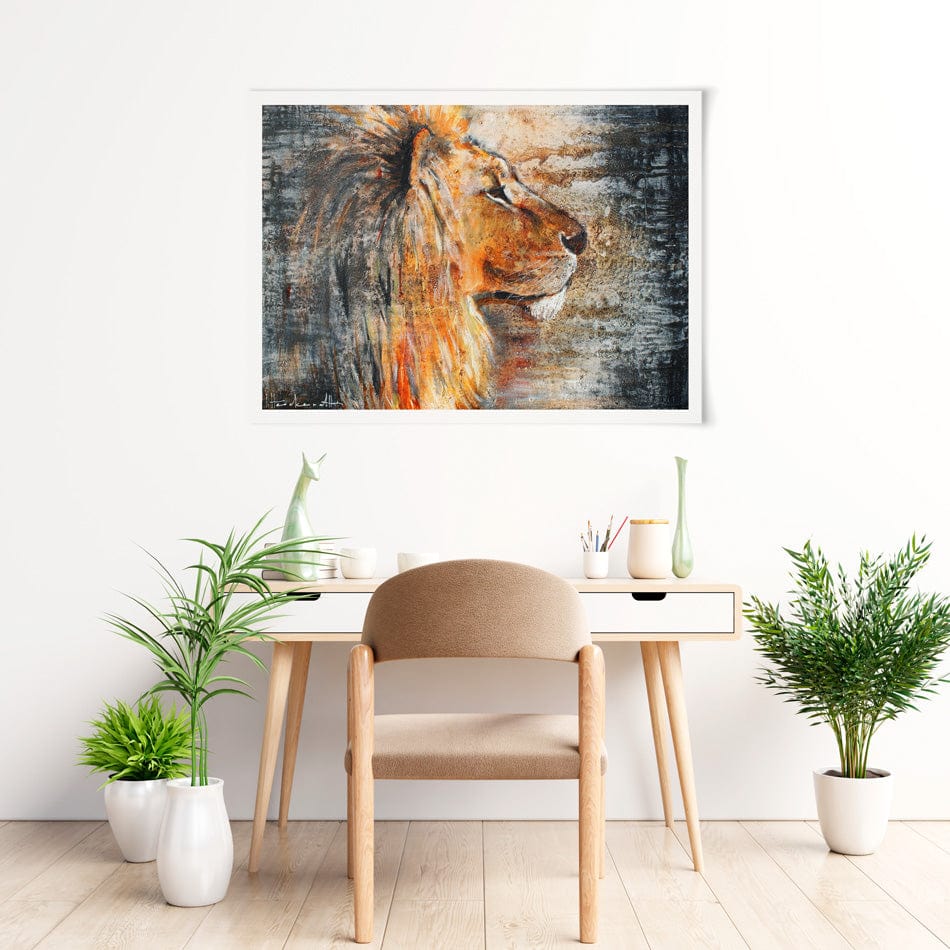 Glowing Lion Art Print wall art product Studio Paint-Ing