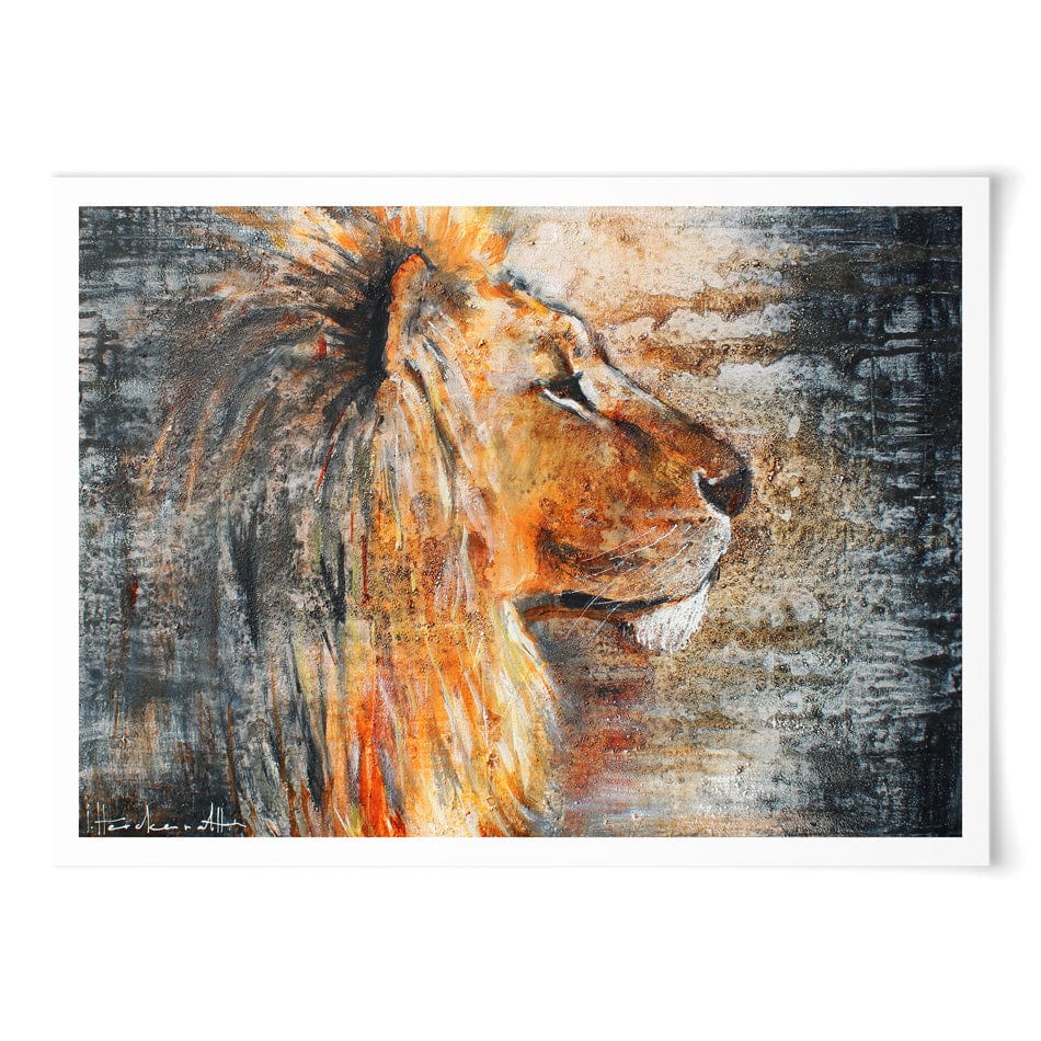 Glowing Lion Art Print wall art product Studio Paint-Ing