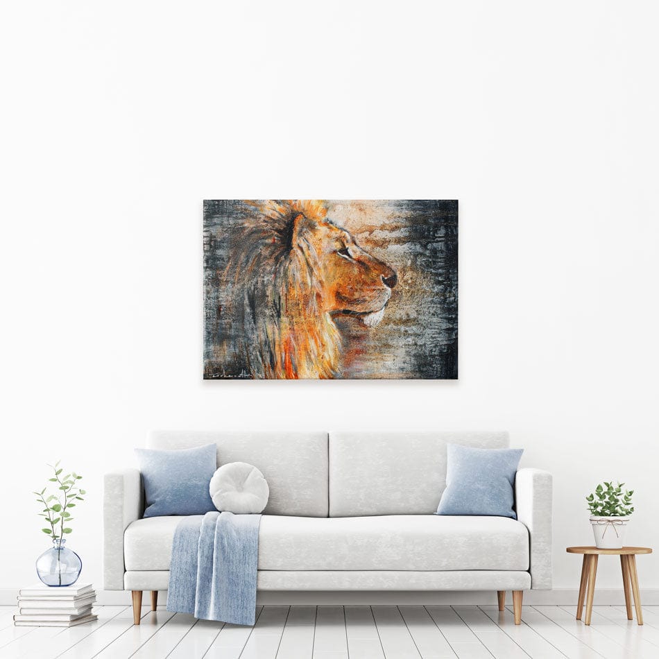 Glowing Lion Canvas Print wall art product Ingeborg Herckenrath