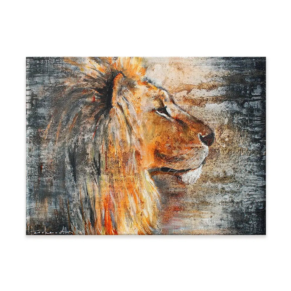 Glowing Lion Canvas Print Glowing Lion Canvas Print wall art product Studio Paint-Ing