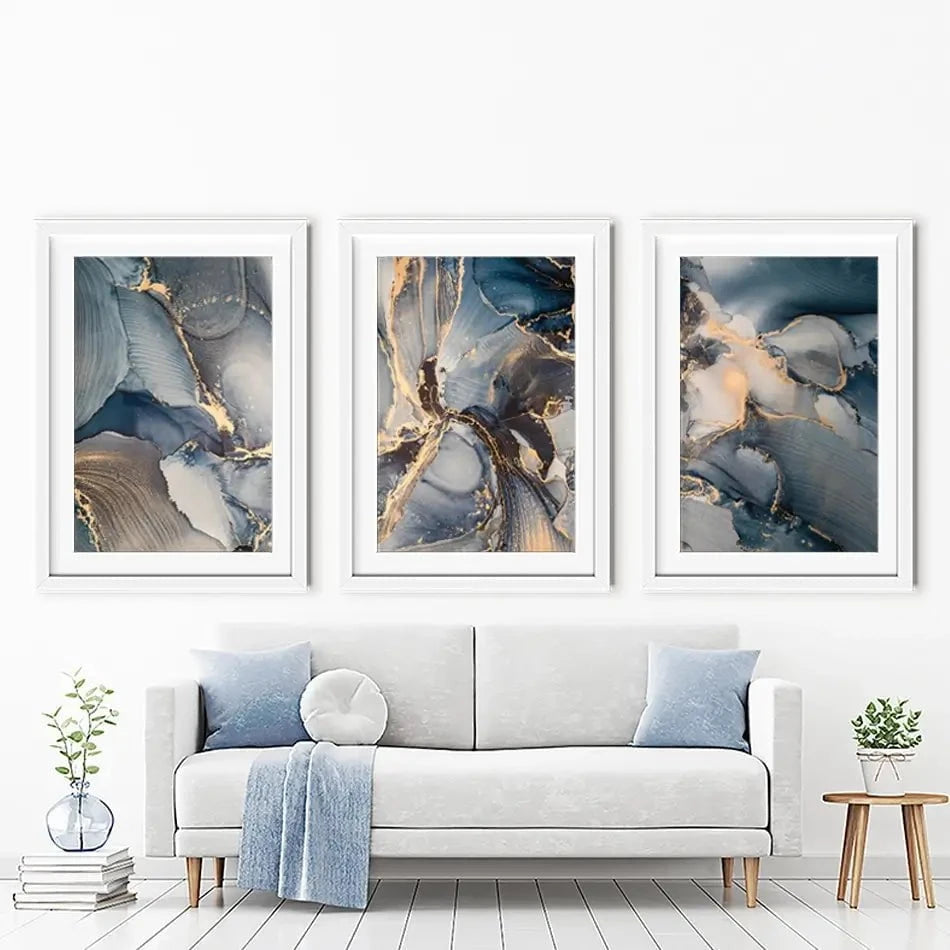 Glowing Marble Framed Art Print Trio Glowing Marble Framed Art Print Trio wall art product coldsun777 / Shutterstock