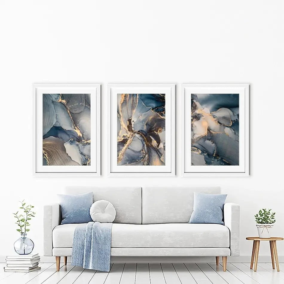 Glowing Marble Framed Art Print Trio Glowing Marble Framed Art Print Trio wall art product coldsun777 / Shutterstock
