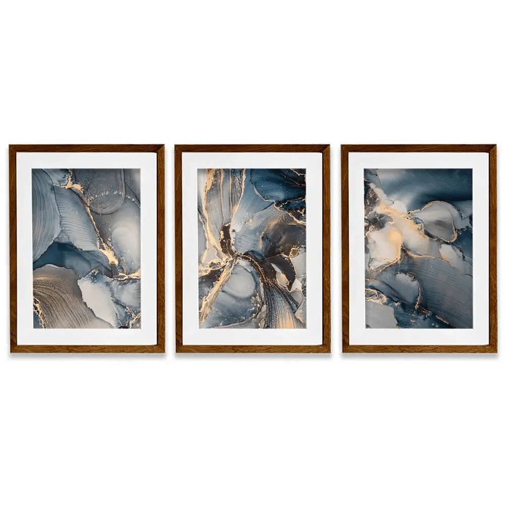 Glowing Marble Framed Art Print Trio Glowing Marble Framed Art Print Trio wall art product coldsun777 / Shutterstock