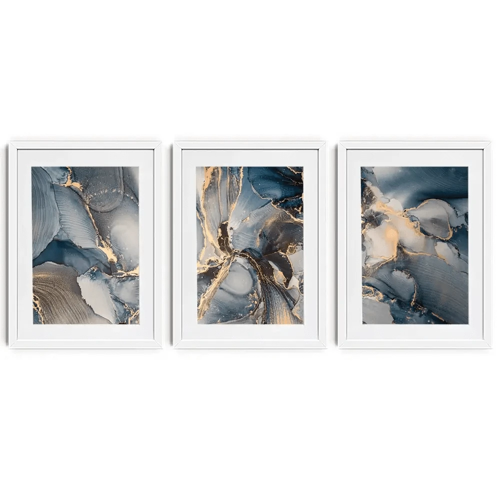 Glowing Marble Framed Art Print Trio Glowing Marble Framed Art Print Trio wall art product coldsun777 / Shutterstock