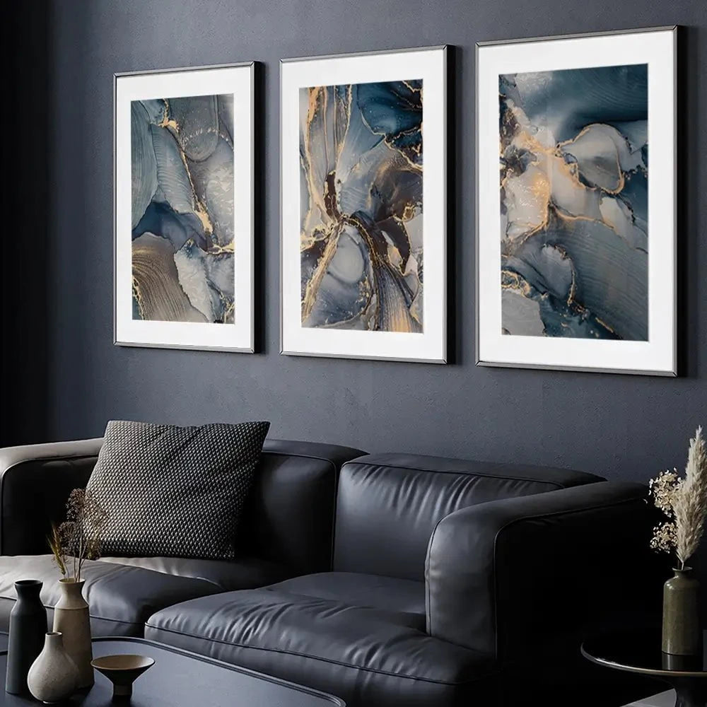 Glowing Marble Framed Art Print Trio Glowing Marble Framed Art Print Trio wall art product coldsun777 / Shutterstock