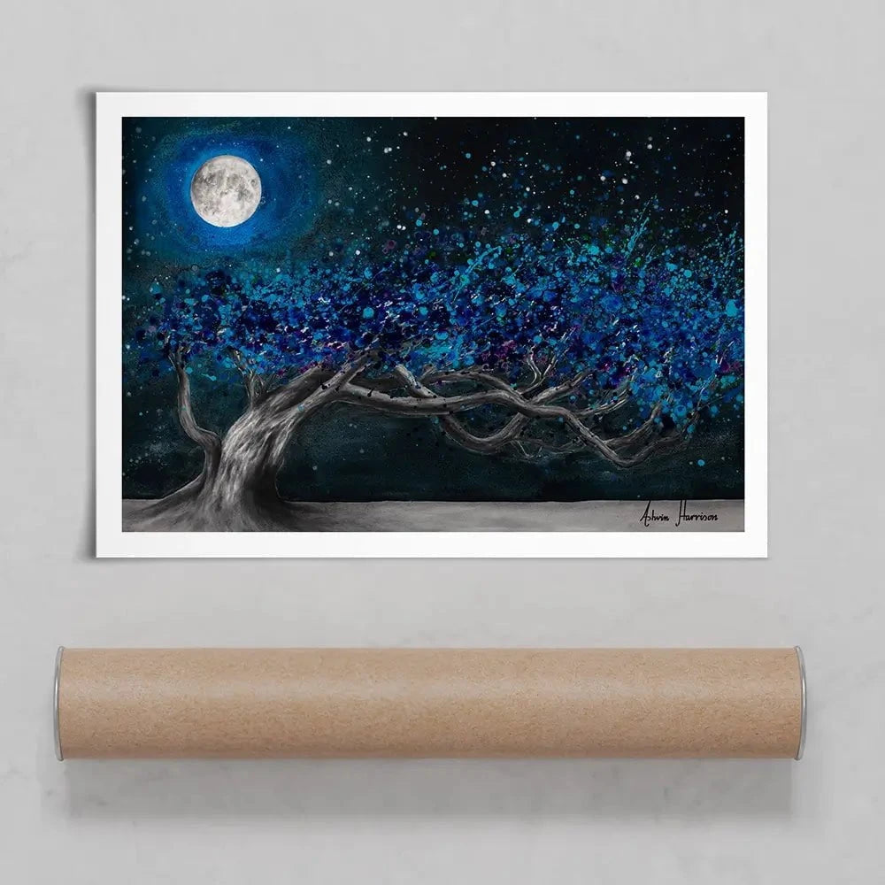 Glowing Midnight Tree Art Print Glowing Midnight Tree Art Print wall art product Ashvin Harrison