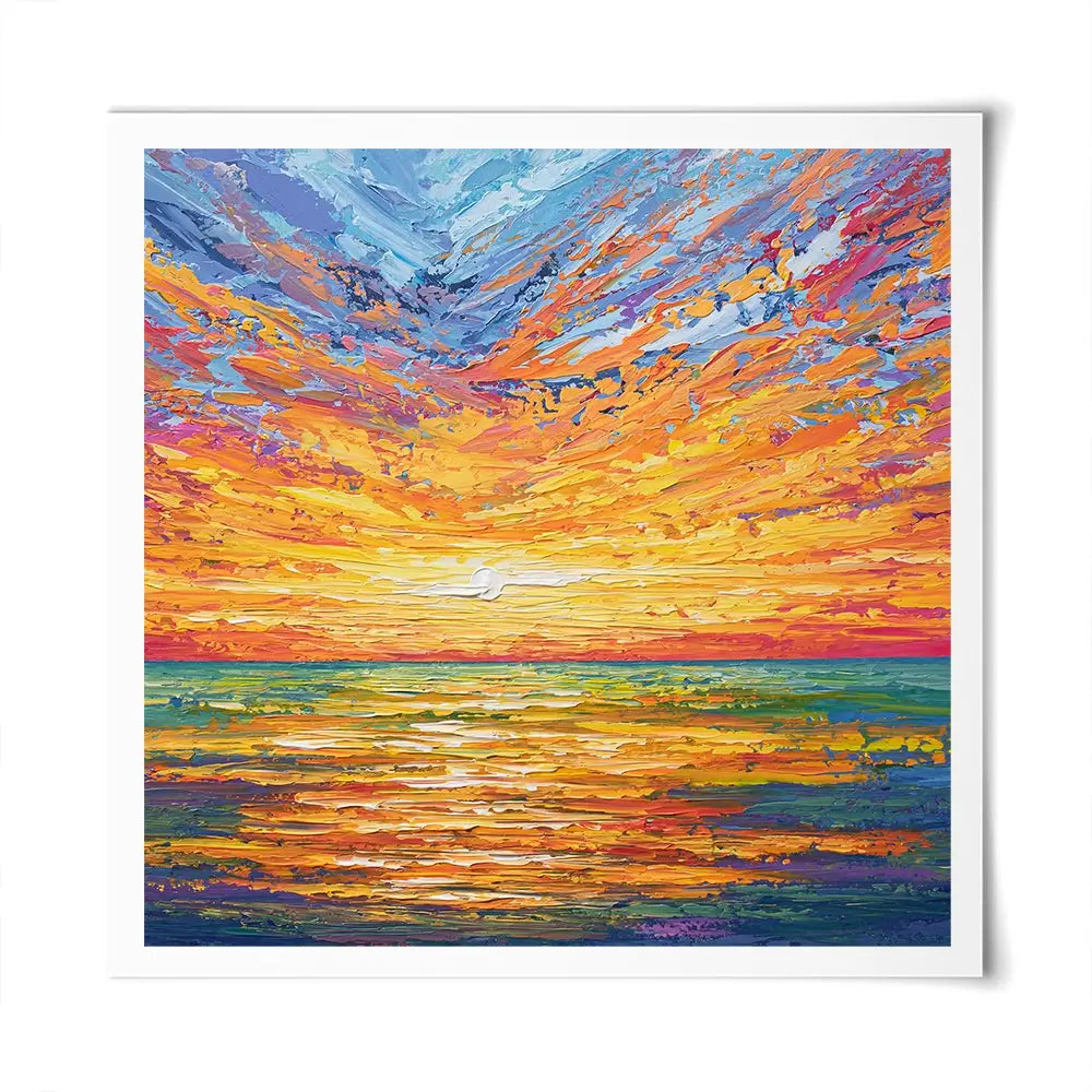 Glowing Sun Square Art Print Glowing Sun Square Art Print wall art product Olga Tkachyk