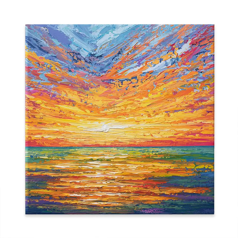 Glowing Sun Square Canvas Print Glowing Sun Square Canvas Print wall art product Olga Tkachyk