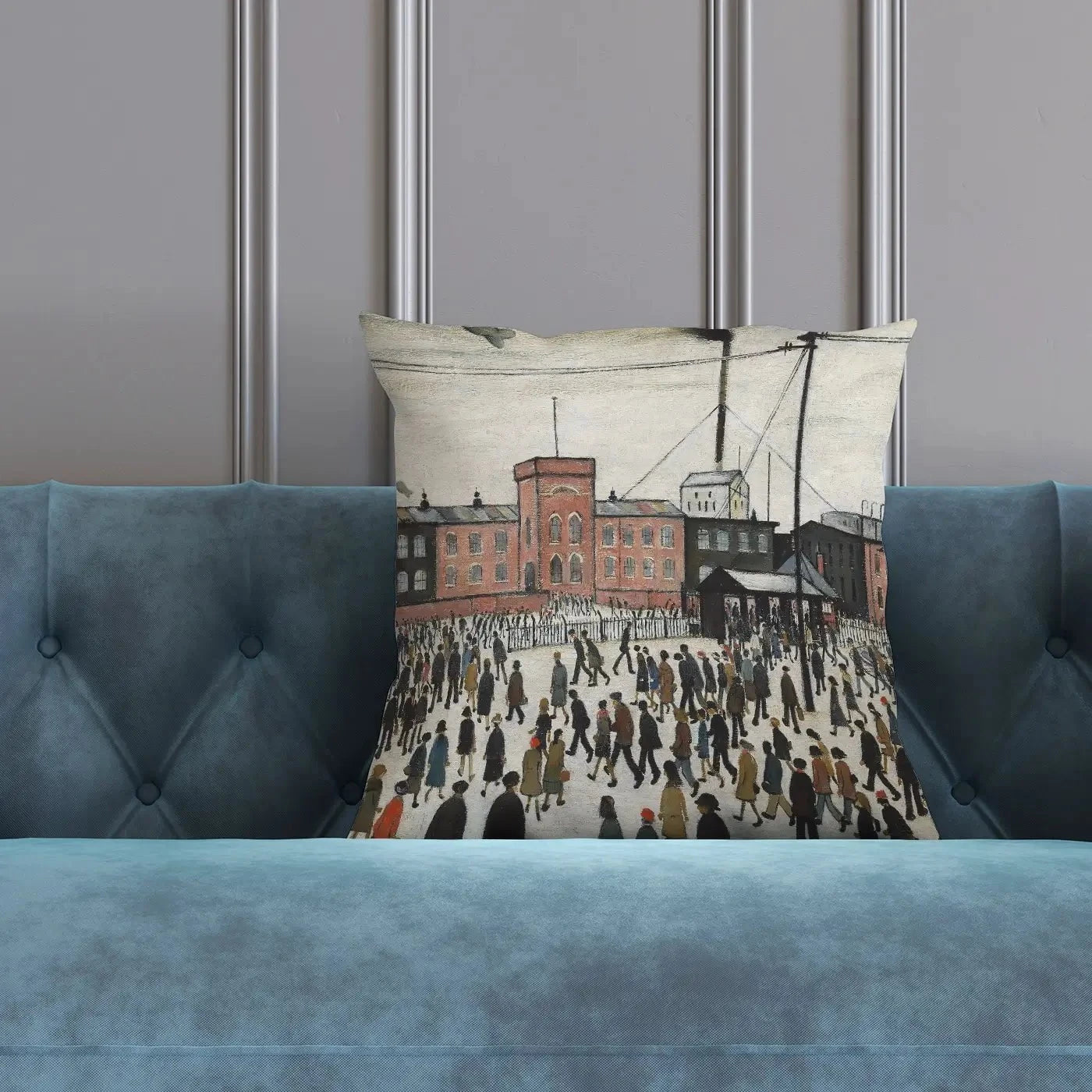 Going To Work Cushion Going To Work Cushion wall art product L.S.Lowry