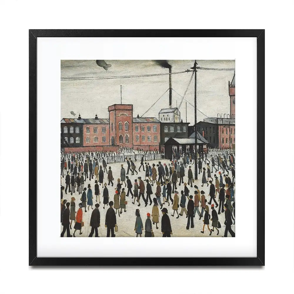 Going To Work Square Framed Art Print Going To Work Square Framed Art Print wall art product L.S.Lowry