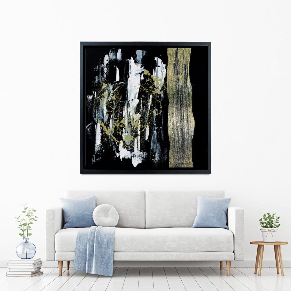Gold Abstract Canvas Print wall art product Aimee Linzi