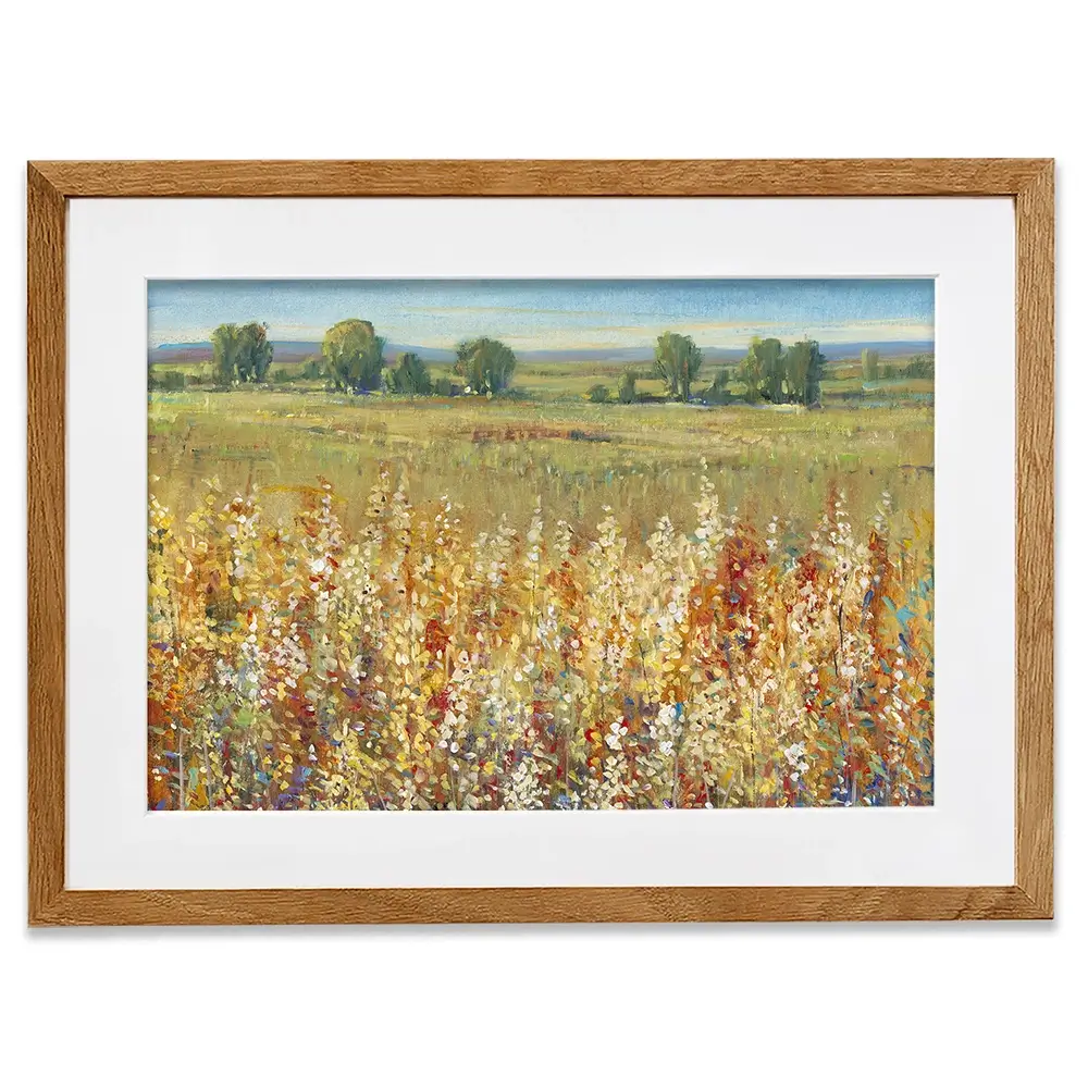 Gold And Red Field Framed Art Print Gold And Red Field Framed Art Print wall art product Tim O'Toole