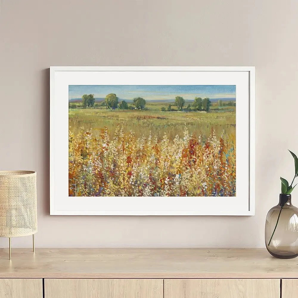 Gold And Red Field Framed Art Print Gold And Red Field Framed Art Print wall art product Tim O'Toole