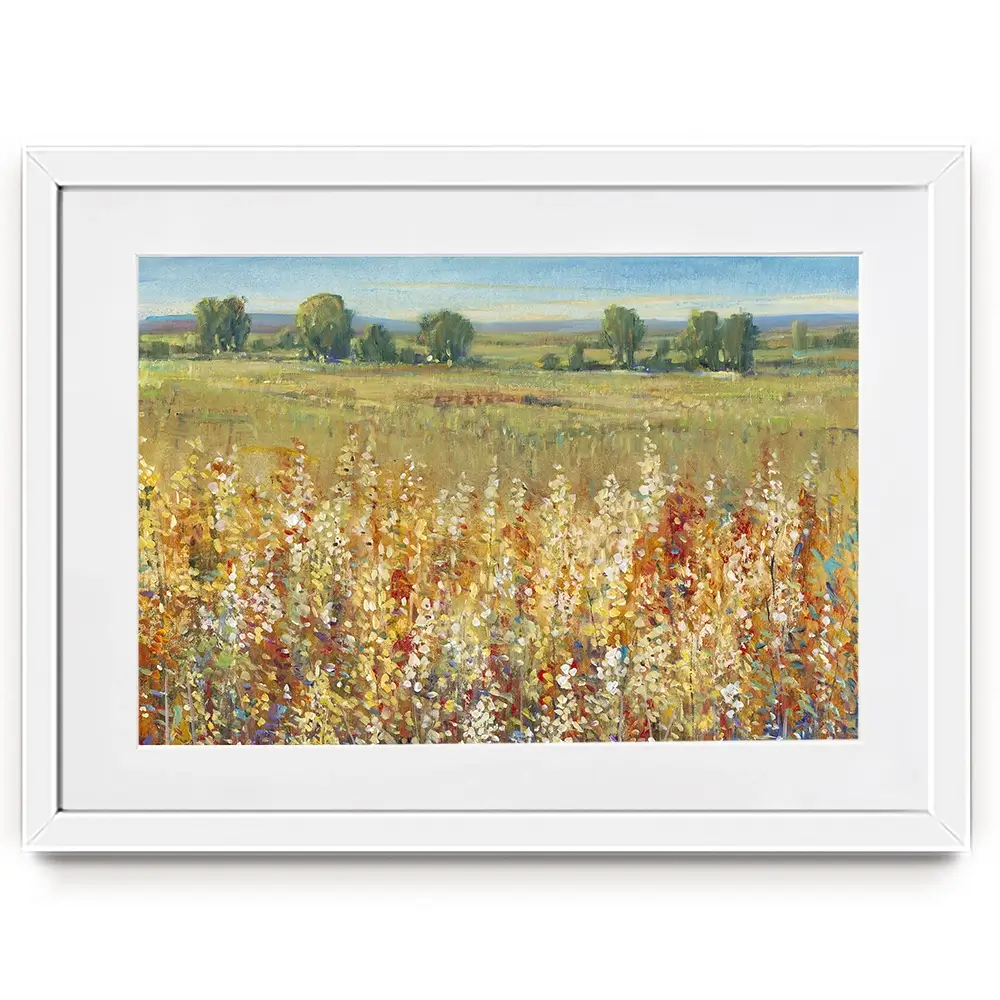 Gold And Red Field Framed Art Print Gold And Red Field Framed Art Print wall art product Tim O'Toole
