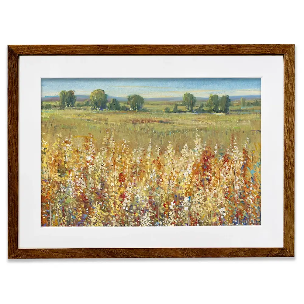 Gold And Red Field Framed Art Print Gold And Red Field Framed Art Print wall art product Tim O'Toole