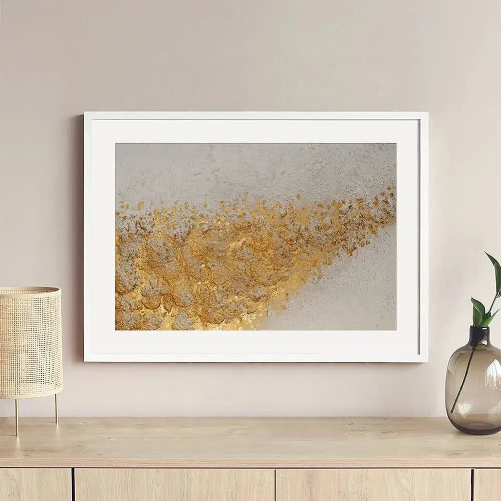 Gold Flow Framed Art Print Gold Flow Framed Art Print wall art product Maria Moretti