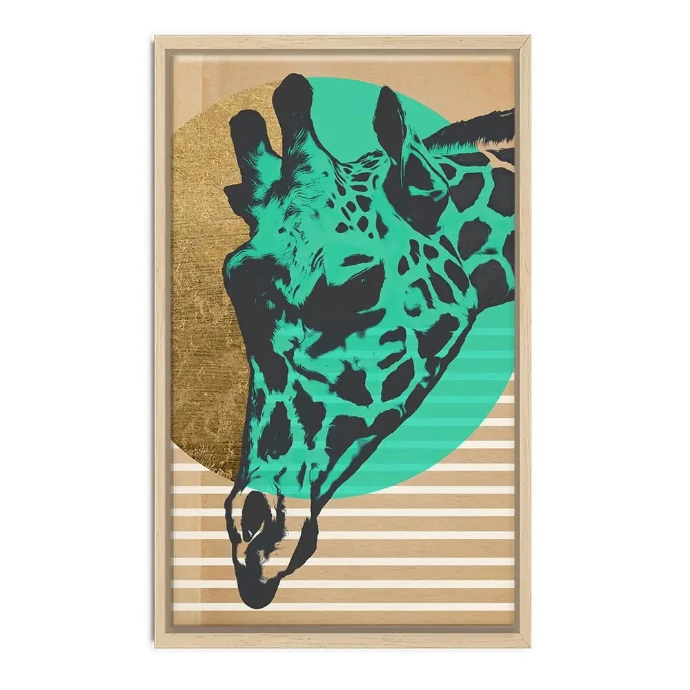 Gold Geometric Giraffe Canvas Print Gold Geometric Giraffe Canvas Print wall art product Alonzo Saunders