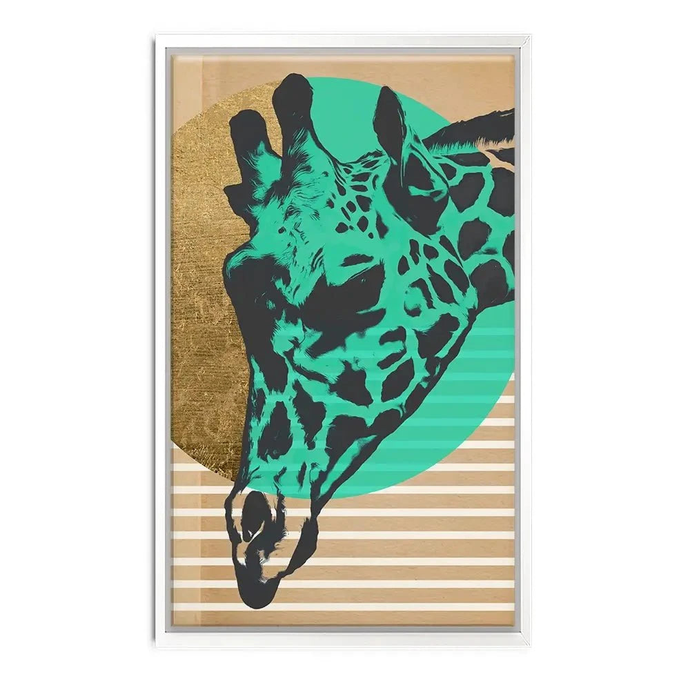 Gold Geometric Giraffe Canvas Print Gold Geometric Giraffe Canvas Print wall art product Alonzo Saunders