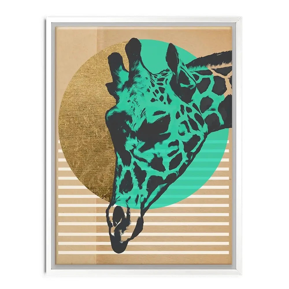 Gold Geometric Giraffe Canvas Print Gold Geometric Giraffe Canvas Print wall art product Alonzo Saunders