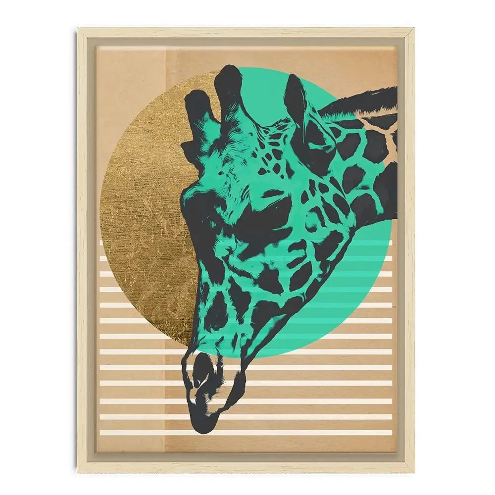 Gold Geometric Giraffe Canvas Print Gold Geometric Giraffe Canvas Print wall art product Alonzo Saunders