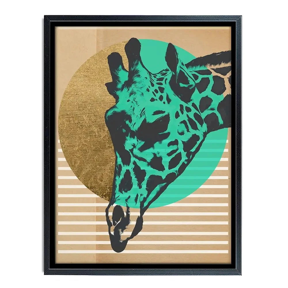 Gold Geometric Giraffe Canvas Print Gold Geometric Giraffe Canvas Print wall art product Alonzo Saunders