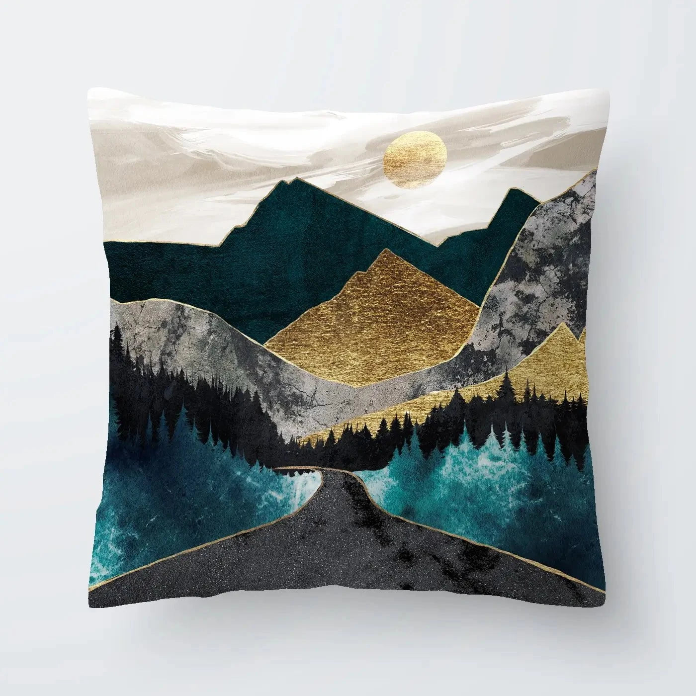 Gold Mountain Cushion Gold Mountain Cushion wall art product Svetlana Aleynikova