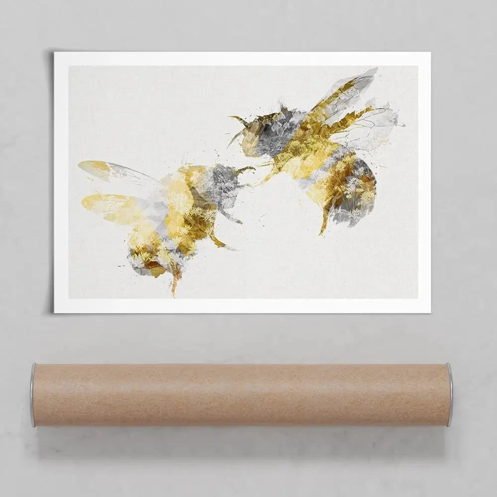 Golden Bees Art Print Golden Bees Art Print wall art product Aimee Linzi