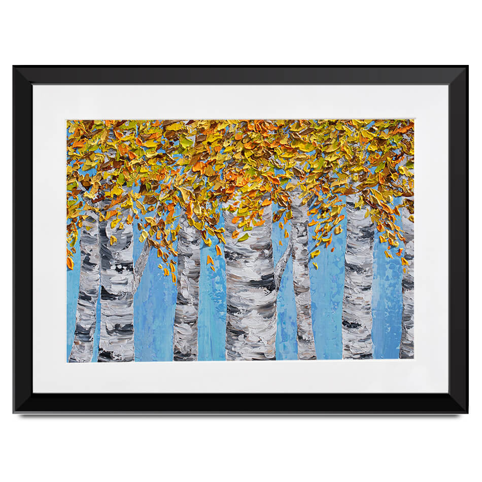 Golden Birches Framed Art Print Golden Birches Framed Art Print wall art product Olga Tkachyk