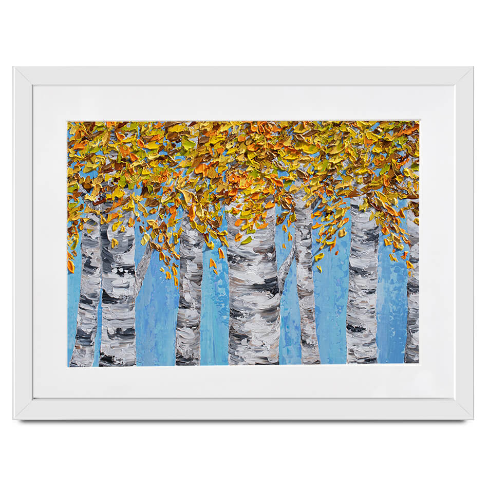 Golden Birches Framed Art Print Golden Birches Framed Art Print wall art product Olga Tkachyk