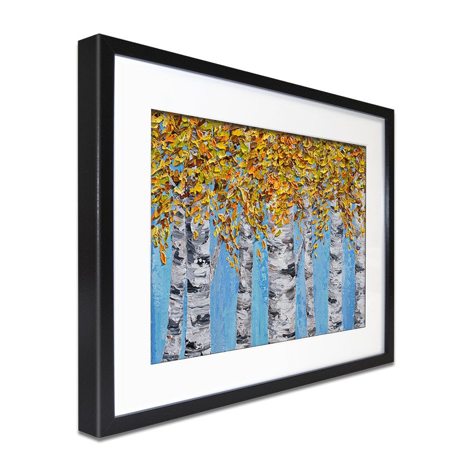 Golden Birches Framed Art Print wall art product Olga Tkachyk
