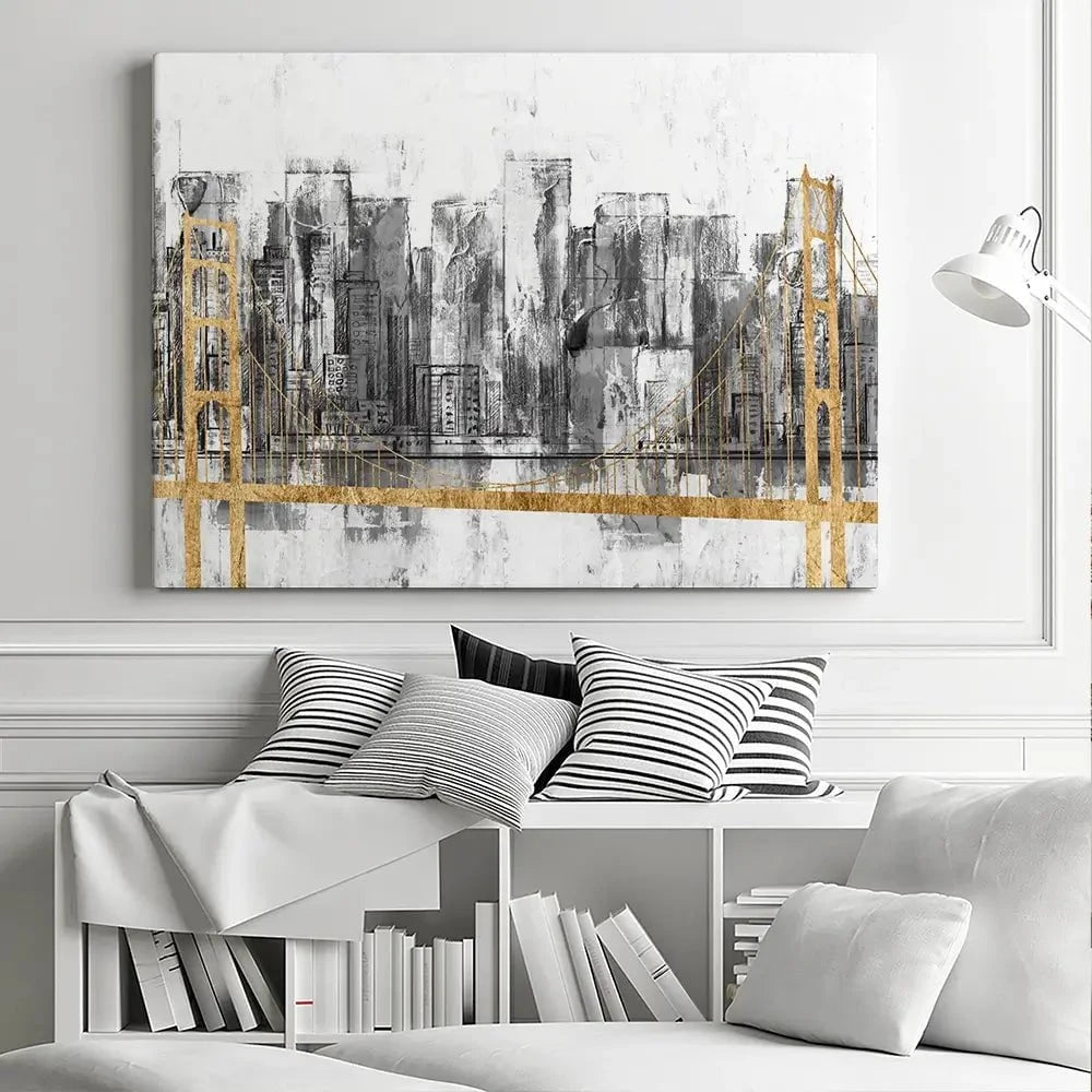 Golden Bridge Panorama Canvas Print Golden Bridge Panorama Canvas Print wall art product Jennifer Goldberger