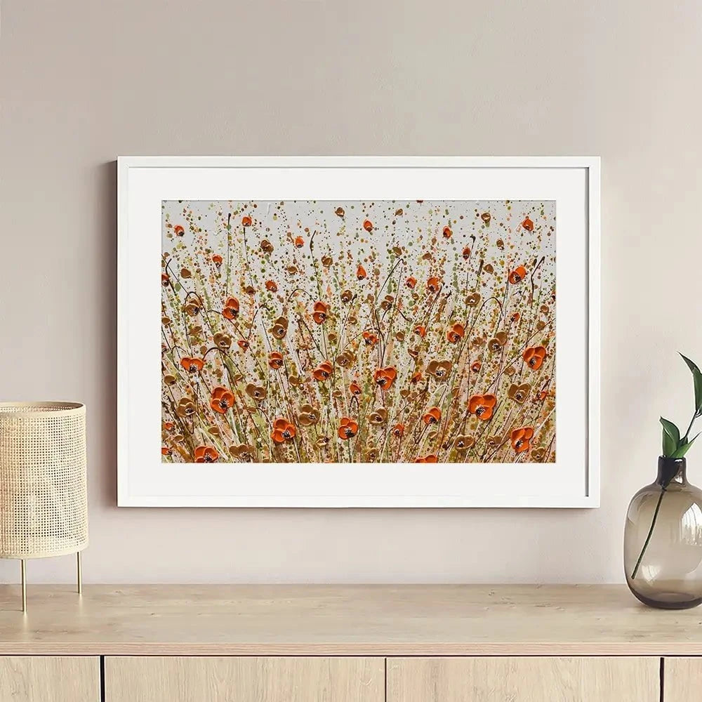 Golden Flowers Framed Art Print Golden Flowers Framed Art Print wall art product Olga Tkachyk