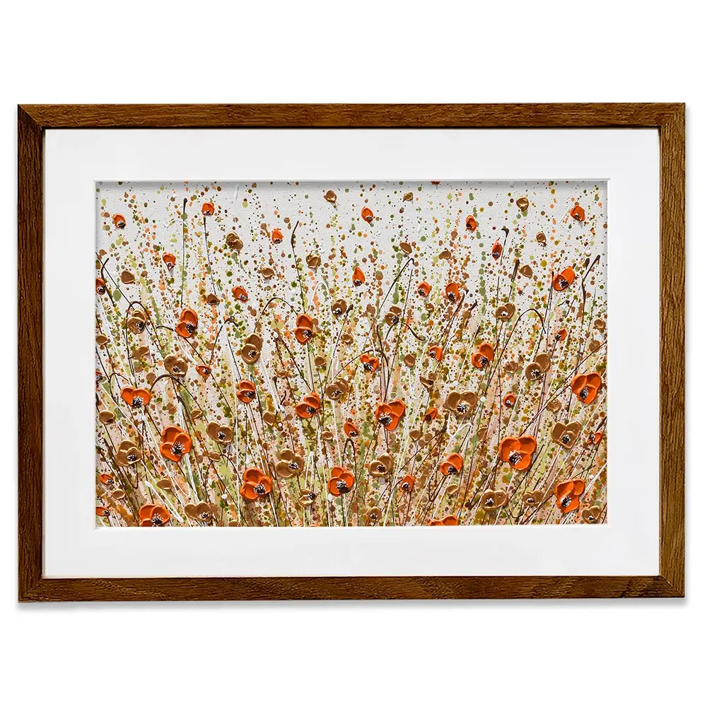Golden Flowers Framed Art Print Golden Flowers Framed Art Print wall art product Olga Tkachyk